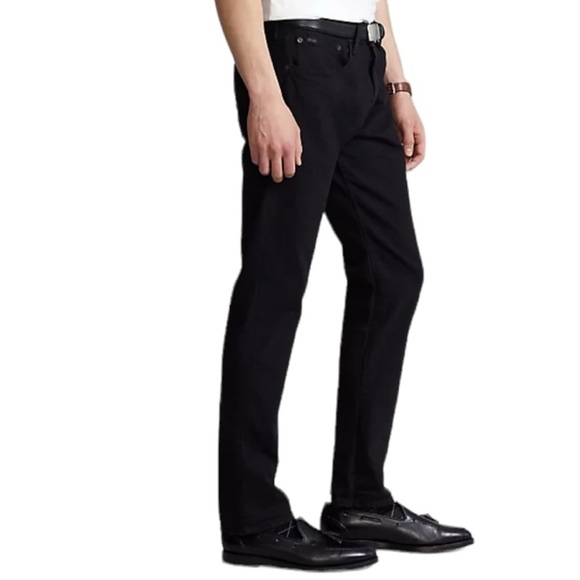 Polo Ralph Lauren Hampton Relaxed Straight Stretch Jean Black Size 48x30 - Picture 2 of 8